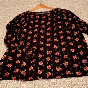 LOFT plus shimmer gold detail blouse sz 22